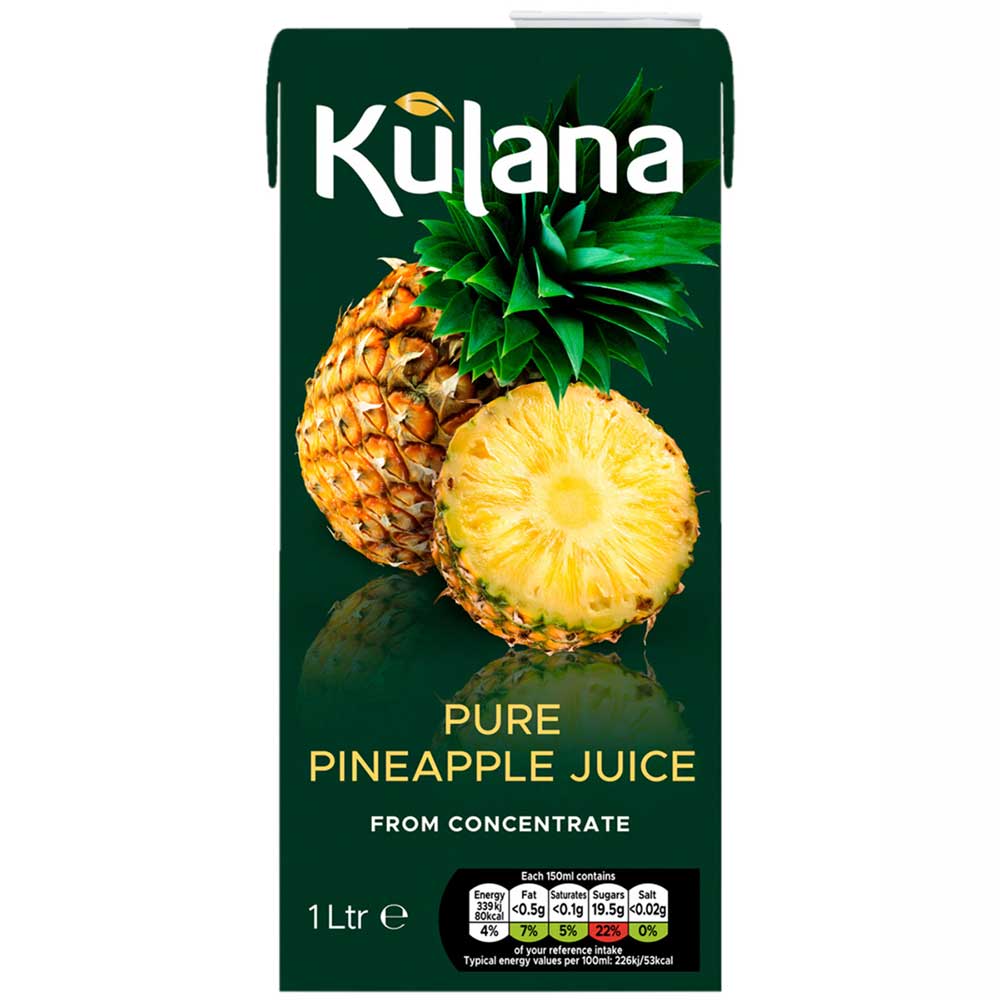 Kulana Pineapple Juice Pure | 12 x 1 Litre