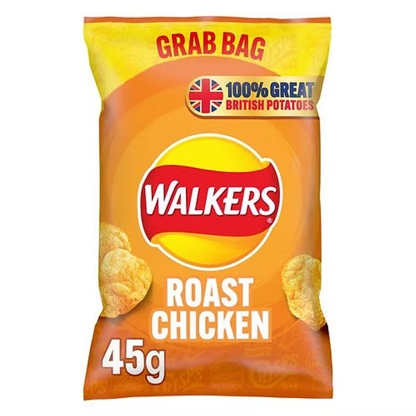 Walkers Grab Bag Roast Chicken | 32 x 45g